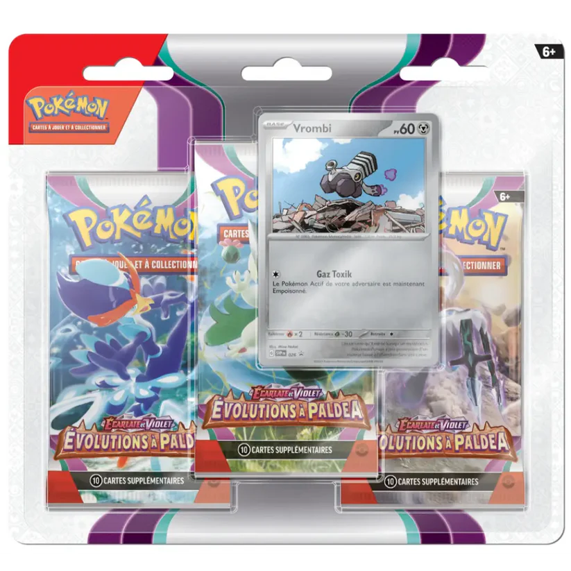 Tripack Pokémon EV02 Évolutions à Paldéa - FR